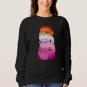 Lesbischer Farbfrosch Fahne Subtle Lgbtq Sapphic P Sweatshirt