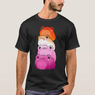 Lesbischer Farbfrosch Fahne Subtle Lgbtq Sapphic P T-Shirt