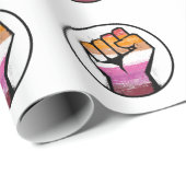 Lesbischer Fistzirkel Geschenkpapier (Rolleneckpunkt)