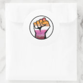 Lesbischer Fistzirkel Runder Aufkleber (Tasche)