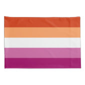 Lesbischer Flaggenstandard-Fall Kissenbezug (Rückseite-Rechts)
