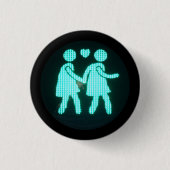Lesbischer Fußgängersignal-Knopf Button (Vorderseite)
