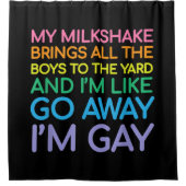 Lesbischer Gay Pride Rainbow Duschvorhang (Vorderseite)