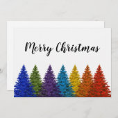 Lesbischer Gay Pride Rainbow Flag Weihnachtsbaum Einladung (Vorne/Hinten)