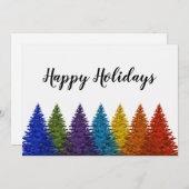 Lesbischer Gay Pride Rainbow Flag Weihnachtsbaum Einladung (Vorne/Hinten)