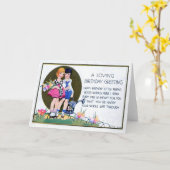 Lesbischer Geburtstag 1915 grüßend Vintag Karte (Gelbe Blume)