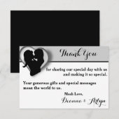 Lesbischer Hochzeits-Kuss-Dankes- Karten (Vorne/Hinten)