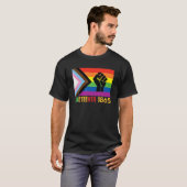 Lesbischer Juneteenth 1865 LGBT Gay Pride FLag Bla T-Shirt (Vorne ganz)