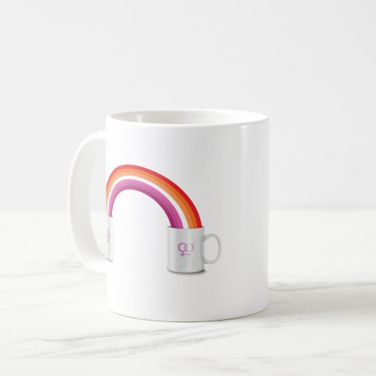 Lesbischer Kaffeedatum Kaffeetasse (Vorderseite Links)