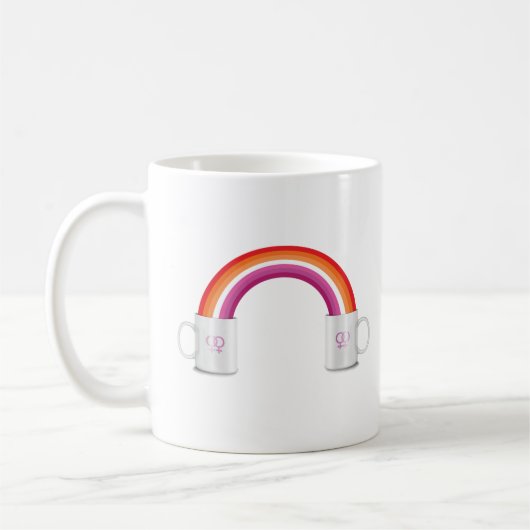 Lesbischer Kaffeedatum Kaffeetasse (Links)