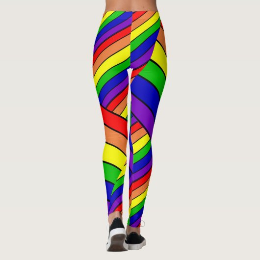 Lesbischer LGBT Pride Rainbow Leggings (Rückseite)