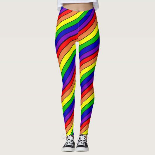 Lesbischer LGBT Pride Rainbow Leggings (Vorderseite)