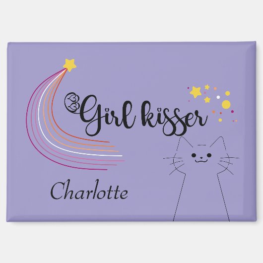 Lesbischer Magnet Mädchen Kisser (Vorderseite)