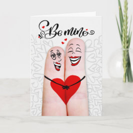 Lesbischer Partner Meiner Valentinstag Finger Paar Feiertagskarte