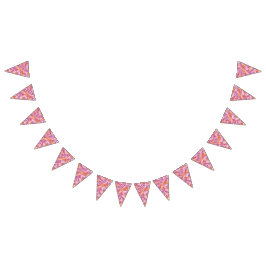 Lesbischer Pride Abstrakt Zen Blume Petals Pink Wimpelkette