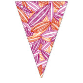 Lesbischer Pride Abstrakt Zen Blume Petals Pink Wimpelkette (Dritte Fahne)