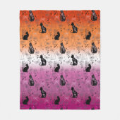 Lesbischer Pride Black Cat - Mystische Hexerei Fleecedecke (Vorderseite)