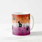 Lesbischer Pride Black Cat - Mystische Hexerei Kaffeetasse (VorderseiteRechts)