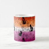 Lesbischer Pride Black Cat - Mystische Hexerei Kaffeetasse (Mittel)