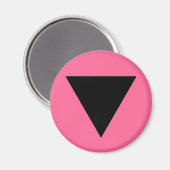 Lesbischer Pride Black Triangle Magnet (Vorderseite/Rückseite)