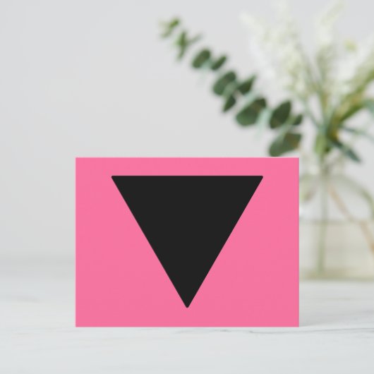 Lesbischer Pride Black Triangle Postkarte (Stehend Vorderseite)