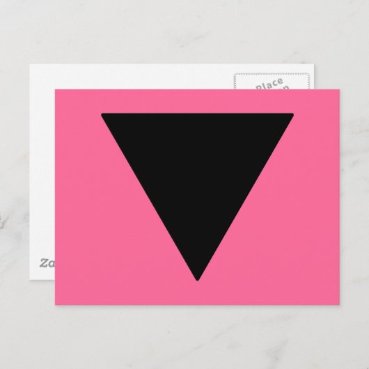 Lesbischer Pride Black Triangle Postkarte (Vorne/Hinten)