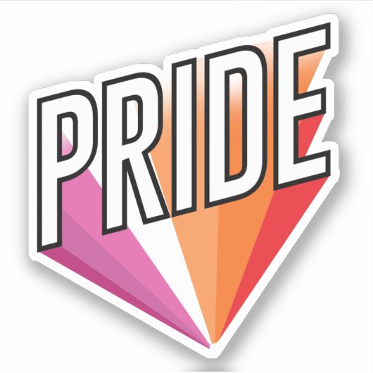 Lesbischer Pride Burst Aufkleber (Vorderseite)