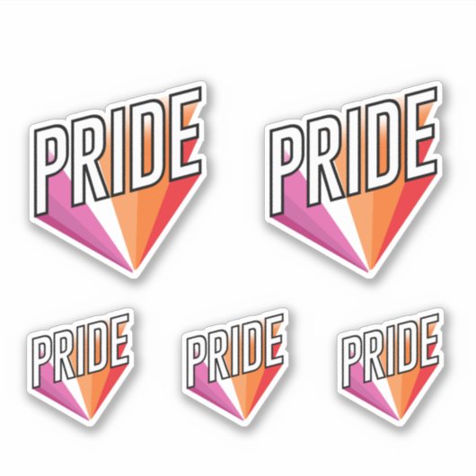Lesbischer Pride Burst Aufkleber (Vorderseite)