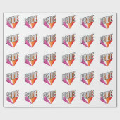 Lesbischer Pride Burst Geschenkpapier (Flach)