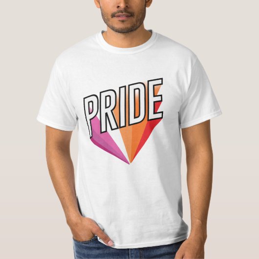 Lesbischer Pride Burst T-Shirt (Vorderseite)