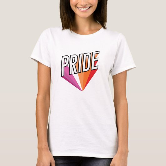 Lesbischer Pride Burst T-Shirt (Vorderseite)