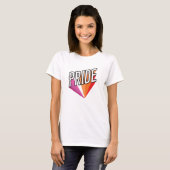 Lesbischer Pride Burst T-Shirt (Vorne ganz)