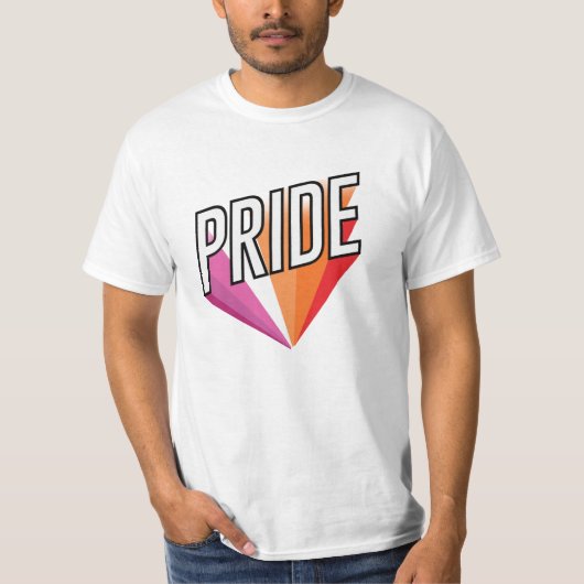 Lesbischer Pride Burst T-Shirt (Vorderseite)