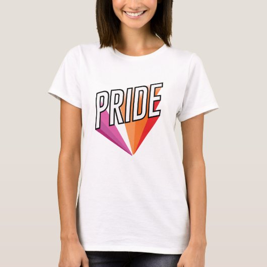 Lesbischer Pride Burst T-Shirt (Vorderseite)