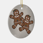 Lesbischer Pride Christmas Gingerbrei Frauen Paar Keramikornament (Rechts)