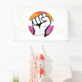 Lesbischer Pride Fist Circle Print Banner (Insitu)