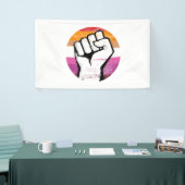 Lesbischer Pride Fist Circle Print Banner (Messeveranstaltung)
