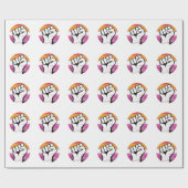 Lesbischer Pride Fist Circle Print Geschenkpapier (Flach)
