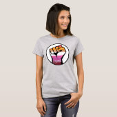 Lesbischer Pride Fist T - Shirt (Vorne ganz)