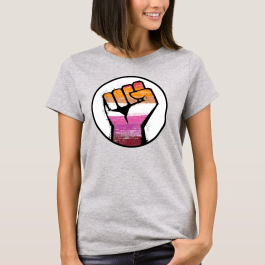 Lesbischer Pride Fist T - Shirt (Vorderseite)