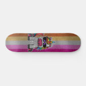 Lesbischer Pride Flag Glitzer Unicorn Sk8r Dope Skateboard (Horizontal)