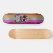 Lesbischer Pride Flag Glitzer Unicorn Sk8r Dope Skateboard (Horizontal)