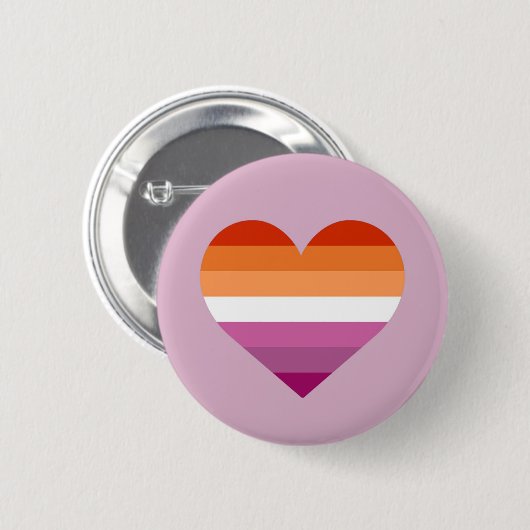 Lesbischer Pride Flag Herzdesign Abzeichen Preis 2 Button (Vorne & Hinten)