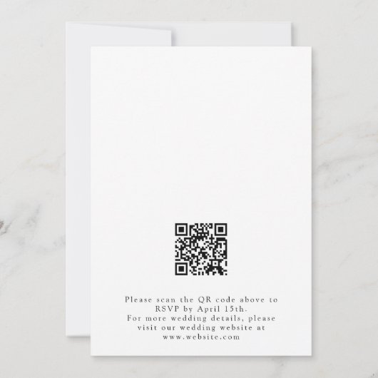 Lesbischer Pride Floral QR Code Hochzeit Einladung (Rückseite)