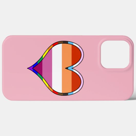 Lesbischer Pride Heart Case-Mate iPhone Case (Rückseite (Horizontal))