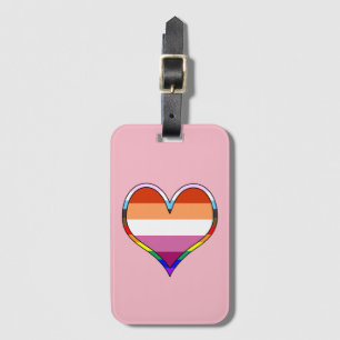 Lesbischer Pride Heart Luggage Tag Gepäckanhänger