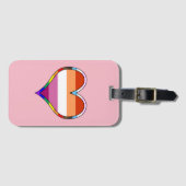 Lesbischer Pride Heart Luggage Tag Gepäckanhänger (Vorderseite (Horizontal))