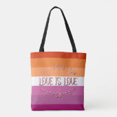 Lesbischer Pride Month Liebe ist Liebe Tasche (Rückseite)