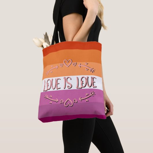 Lesbischer Pride Month Liebe ist Liebe Tasche (Von Nahem)