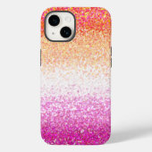 Lesbischer Pride Pink Glitzer Gradient Sparkle Case-Mate iPhone Hülle (Rückseite)
